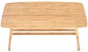 Halmar ława MENDOZA prostokątna z półką naturalny lite drewno bambusowe 120x60