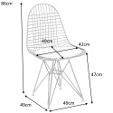 D2.DESIGN Krzesło Net czarne /czarna poj. poduszka