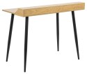 ACTONA Biurko Joe czarny/naturalny - minimalistyczne biurko do pracowni, pokoju młodzieżowego - MDF, metal