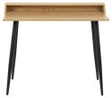 ACTONA Biurko Joe czarny/naturalny - minimalistyczne biurko do pracowni, pokoju młodzieżowego - MDF, metal