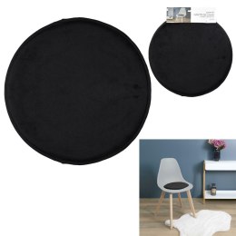 Intesi Zestaw 6 poduszek Velvet na krzesła czarne - poduszki, nakładki na krzesła drewniane, z tworzywa sztucznego