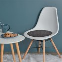 Intesi Zestaw 6 poduszek z filcu na krzesła szare - poduszki, nakładki na krzesła drewniane, z tworzywa sztucznego