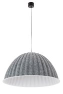 King Home Lampa wisząca sufitowa MOLD 55 szara - filc, tkanina w kształcie kapelusza