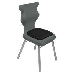 Ergonomiczne krzesło szkolne Classic Soft rozmiar 2 szary - dobre krzesło stacjonarne do biurka, ławki, szkoły, sali konferencyjnej dla dzieci i dla dorosłych 