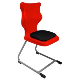 Ergonomiczne krzesło szkolne C-line Soft rozmiar 5 czerwony - dobre krzesło stacjonarne do biurka, ławki, szkoły, sali konferencyjnej dla dzieci i dla dorosłych 