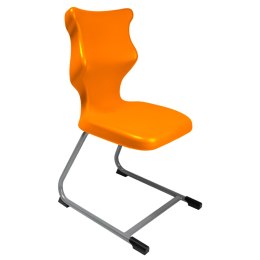 Ergonomiczne krzesło szkolne C-line rozmiar 3 pomarańczowy - dobre krzesło stacjonarne do biurka, ławki, szkoły, sali konferencyjnej dla dzieci i dla dorosłych 