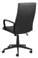 ACTONA Fotel biurowy Charles czarny, ekoskóra z właśiwościami niepalności - krzesło biurowe, fotel obrotowy