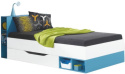 Meblar MOBI System (C) Zestaw mebli młodzieżowych - 7 el. szafa, łóżko, regały, biurko, półka, stolik nocny