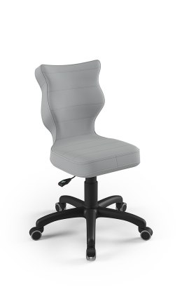 ENTELO Petit Czarny Velvet 03 rozmiar 4 - DOBRE KRZESŁO dla kręgosłupa, ortopedyczne - fotel obrotowy do biurka