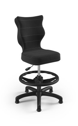 ENTELO Petit Czarny Velvet 17 rozmiar 3 WK+P - DOBRE KRZESŁO dla kręgosłupa, ortopedyczne - fotel obrotowy do biurka