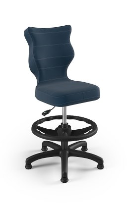 ENTELO Petit Czarny Velvet 24 rozmiar 3 WK+P - DOBRE KRZESŁO dla kręgosłupa, ortopedyczne - fotel obrotowy do biurka