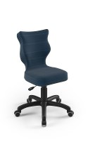 ENTELO Petit Czarny Velvet 24 rozmiar 3 - DOBRE KRZESŁO dla kręgosłupa, ortopedyczne - fotel obrotowy do biurka