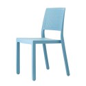 SCAB Design Krzesło Emi niebieskie wykonane z technopolimeru do jadalni, kuchni