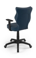 ENTELO Duo Czarny Velvet 24 rozmiar 5 - DOBRE KRZESŁO dla kręgosłupa, ortopedyczne - fotel obrotowy do biurka