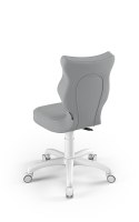 ENTELO Petit Biały Velvet 03 rozmiar 4 - DOBRE KRZESŁO dla kręgosłupa, ortopedyczne - fotel obrotowy do biurka