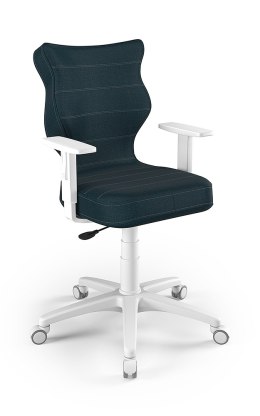 ENTELO Duo Biały Monolith 24 rozmiar 5 - DOBRE KRZESŁO dla kręgosłupa, ortopedyczne - fotel obrotowy do biurka
