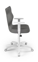 ENTELO Duo Biały Monolith 33 rozmiar 5 - DOBRE KRZESŁO dla kręgosłupa, ortopedyczne - fotel obrotowy do biurka
