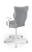 ENTELO Duo Biały Velvet 03 rozmiar 5 - DOBRE KRZESŁO dla kręgosłupa, ortopedyczne - fotel obrotowy do biurka