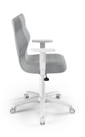 ENTELO Duo Biały Velvet 03 rozmiar 6 - DOBRE KRZESŁO dla kręgosłupa, ortopedyczne - fotel obrotowy do biurka