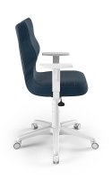 ENTELO Duo Biały Velvet 24 rozmiar 6 - DOBRE KRZESŁO dla kręgosłupa, ortopedyczne - fotel obrotowy do biurka