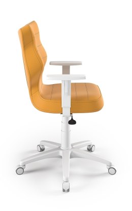ENTELO Duo Biały Velvet 35 rozmiar 5 - DOBRE KRZESŁO dla kręgosłupa, ortopedyczne - fotel obrotowy do biurka
