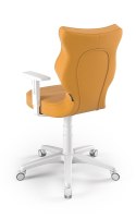 ENTELO Duo Biały Velvet 35 rozmiar 5 - DOBRE KRZESŁO dla kręgosłupa, ortopedyczne - fotel obrotowy do biurka