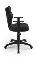ENTELO Duo Czarny Velvet 17 rozmiar 6 - DOBRE KRZESŁO dla kręgosłupa, ortopedyczne - fotel obrotowy do biurka