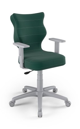 ENTELO Duo Szary Velvet 05 rozmiar 5 - DOBRE KRZESŁO dla kręgosłupa, ortopedyczne - fotel obrotowy do biurka