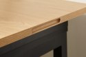 Invicta Interior INVICTA biurko rozkładane FLEX 80-160cm dębowe MDF fornir, metal czarny ze schowkiem pod blatem