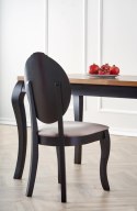 HALMAR stół WINDSOR 160-240x90x76 cm kolor ciemny dąb/czarny - prostokątny do jadalni, blat olejowany, nogi lite drewno