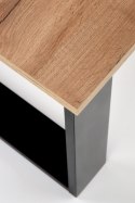 Halmar ława LIBRA kolor dąb wotan/czarny -prostokątny stolik kawowy - płyta meblowa okleinowana, nogi czarne100x64