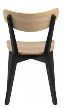 ACTONA Krzesło do jadalni Roxby czarne - okleinowana płyta laminowana, drewno kauczukowe