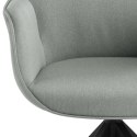 ACTONA Krzesło do jadalni obrotowe Aura light grey auto re turn - tapicerowane szare, nogi drewno kauczukowe