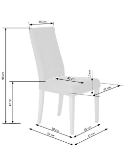 Halmar DIEGO 3 krzesło do jadalni dąb miodowy / tap. velvet pikowany Pasy - MONOLITH 85 (jasny popiel) tapicerowane nogi drewn