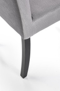 Halmar CLARION 2 krzesło do jadalni czarny / tap: MONOLITH 85 (popiel)