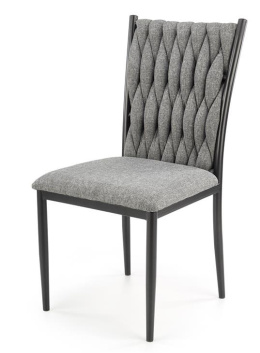 Halmar K435 krzesło popielaty tkanina /stelaż stal czarny
