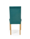 Halmar DIEGO 3 krzesło do jadalni dąb miodowy / tap. velvet pikowany Pasy - MONOLITH 37 (ciemny zielony) tapicerowane nogi drewn