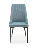 Halmar K448 krzesło jasny popielaty/niebieski tkanina, ekoskóra, stal