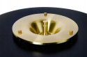 King Home Lampa biurkowa stołowa ARTE czarno złota - aluminium metal przesłona szkło mleczne 3 x E14