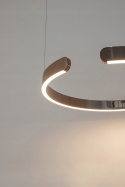King Home Lampa LED sufitowa wisząca VISTA 40 miedziany chrom stal polerowana osłona akrylowa