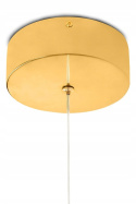 King Home Lampa wisząca LED sufitowa VISTA 80 złoty polerowana stal akrylowa osłona w kształcie niepełnego okręgu