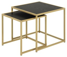 ACTONA Zestaw stolików Seaford czarne/ złote