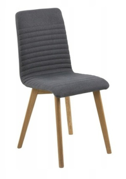 Actona ACTONA krzesło tapicerowane AROSA -antracyt nogi dębowe naturalny