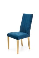 Halmar DIEGO 3 krzesło do jadalni dąb miodowy / tap. velvet pikowany Pasy - MONOLITH 77 (granatowe) tapicerowane nogi drewniane