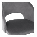 Halmar K455 krzesło popielaty tkanina velvet / stelaż czarny