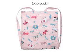 FlapJack FlapJack Ręcznik Plecak Plażowy dla Dzieci 2w1 Różowe Zoo