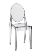 D2.DESIGN Krzesło Viki szary transparentny tworzywo eleganckie stabilne i wygodne