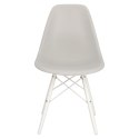 D2.DESIGN Krzesło P016W PP tworzywo szary light grey/white podstawa biały drewno bukowe