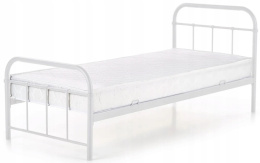 HALMAR łóżko LINDA 120x200 białe stal malowana proszkowo
