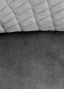 Halmar hoker H103 tapicerowany tkanina velvet popielaty stal malowana proszkowo regulowana wysokość